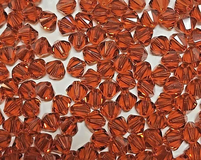 Swarovski® Crystal Bicone Beads #5328 - 6mm - INDIAN RED - Factory Package - Image 1 of 4