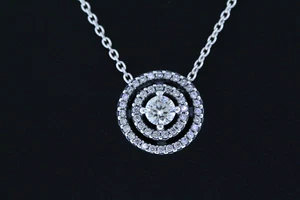 Nuevo Collar Pandora Plata Brillante Doble Halo 399414C01-45 - Imagen 1 de 8