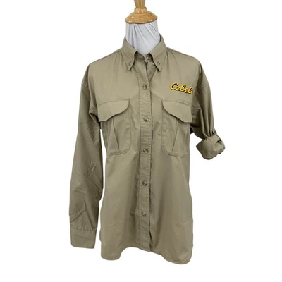 Camisa Cabelas Mujer S Pequeña Manga con Botones Pestaña Safari Senderismo Pesca al Aire Libre Foto 1 de 4
