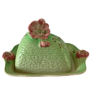 1940's Genuine Staffordshire Hand Painted Porcelain Shorter and Son Butter Dish - Picture 1 of 17