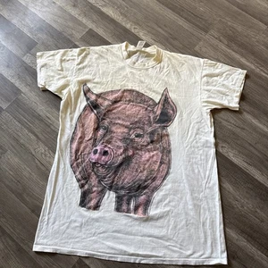 Vintage 90s Single Stitch Pig T-Shirt Gr. XL Heartland Apparel USA Made 25 x 33 - Bild 1 von 7