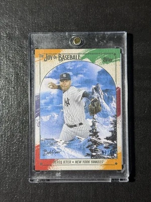 2023 Topps x Bob Ross The Joy of Baseball Derek Jeter #13 Splatter Paint /99 - Image 1 of 2