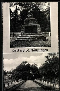 Ansichtskarte Gr. Häuslingen, Kriegerdenkmal  - Picture 1 of 2