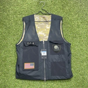 Nike Cleveland Browns Vest Mens Medium Salute to Service Black Camouflage NWT - Picture 1 of 14