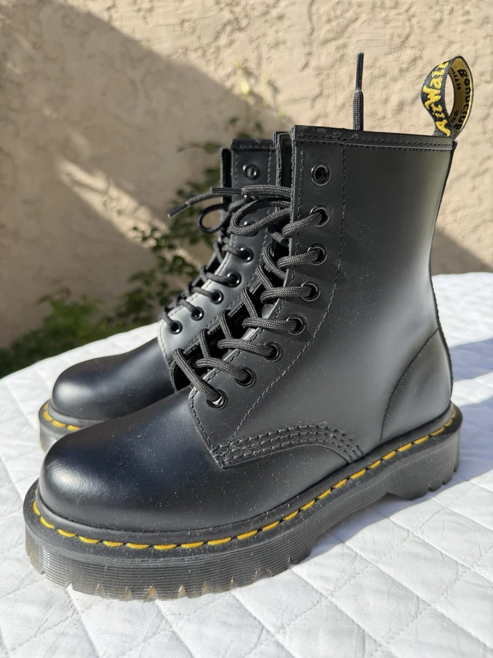 Dr. Martens 1460 Bex Chunky Smooth Leather Boots Womens Size 37 US 6 Style 25345 - Image 1 of 4