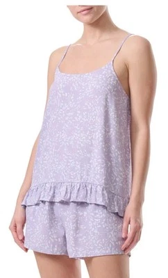 Espléndido 2 piezas para mujer Conjunto de pijama boxer con dobladillo con volantes sombra floral talla M Foto 1 de 3