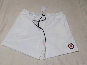 NIKE AIR JORDAN FLIGHT MVP MESH SHORTS MENS WHITE 3XL 3X-LARGE DX9722 100 NEW - Picture 1 of 6