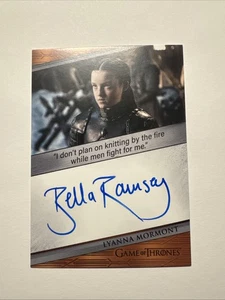 2024 Game of Thrones Legends Of Realm Bella Ramsey Lyanna Mormont Quotable Auto - Picture 1 of 6