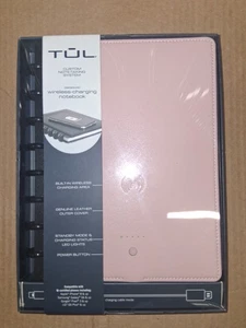 TUL Wireless Charging Leder Notebook Disc-Bound Pink 5000mAh Neu Versiegelt - Bild 1 von 2