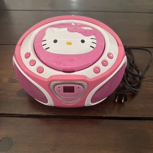Reproductor de CD Hello Kitty Boombox Radio AM/FM Modelo KT2025 Luces LED Probadas (DESC) - Imagen 1 de 7