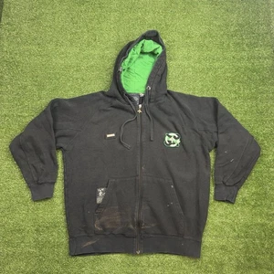 LRG Lift Research Group Full Zip Hoodie Jacket Men's Medium Black Hip Hop Y2K - Picture 1 of 7