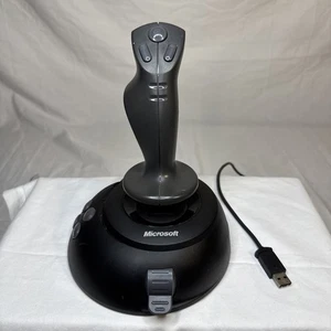 Microsoft SideWinder Joystick 6 Foot Long USB Chord PC Gaming Black X08-59073 - Picture 1 of 11