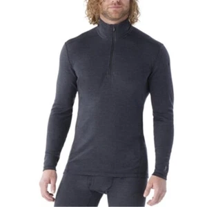 Smartwool Merino Wool 250 Dark Gray Pullover Zip Sweater Sz L - Picture 1 of 8