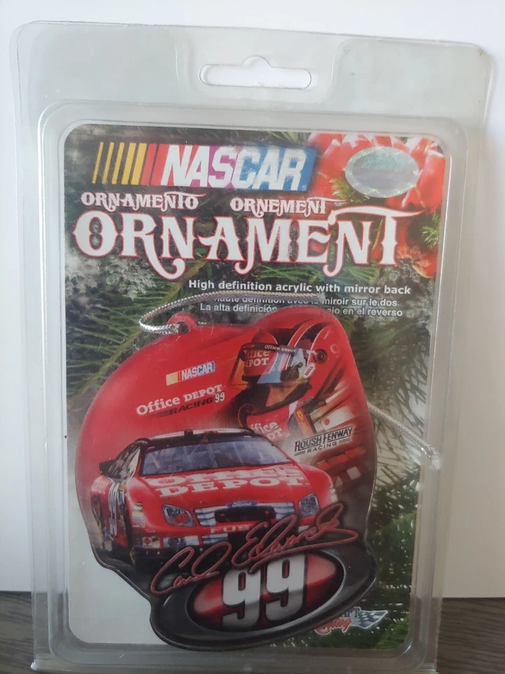 NEW 2007 WINCRAFT NASCAR FLAT Acrylic Mirror ORNAMENT CARL EDWARDS OFFICE DEPOT - Image 1 of 1