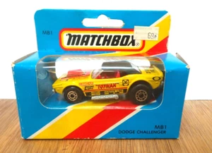 MATCHBOX MB 1 DODGE CHALLENGER BOXED MINT MACAU - Picture 1 of 11