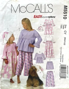 Top, abito, pantaloncini, pantaloni, modello cappello McCall's bambina M5510 taglia M-L NON TAGLIATO - Foto 1 di 2
