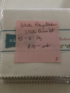 42 PIECES 5” X 5” CHARM PACK 100% WHITE SWISS DOT COTTON FABRIC $10.00 - Picture 1 of 3