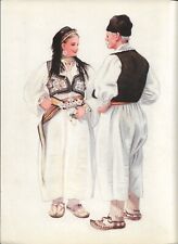 Vladimir Kirin Bosnian National Costumes TRAVNIK vintage card 30 x 22 cm