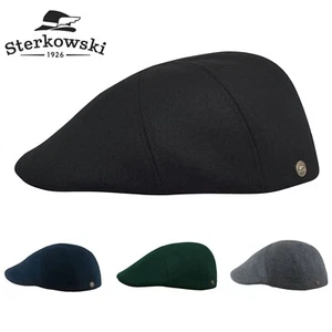 Gorra plana de tela de lana Sterkowski IVY FIVE 5 paneles Applejack cálida hecha a mano Newsboy - Imagen 1 de 27