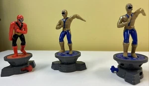 3 Power Rangers Samurai Figures Spin Kick 2011 McDonalds Toy Mighty Morphin - Picture 1 of 7