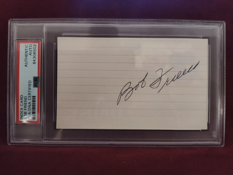 BOB FRIEND HAND SIGNED CUT SIGNATURE INDEX PDA/DNA SLABBED - Image 1 of 1