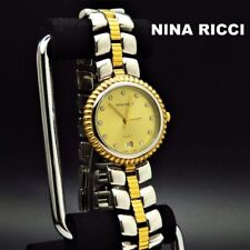 NINA RICCI Watch Date Swiss Made Combi Color Ladies From Japan