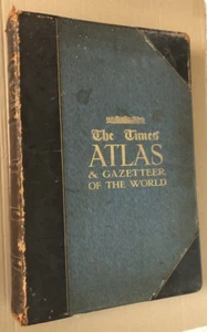 1922 Times Atlas & Gazetteer of the World. Large Format. Very good complete - Picture 1 of 18