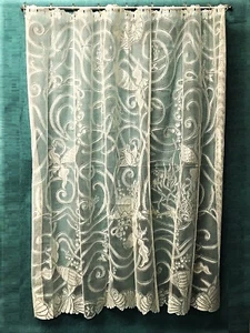 New Canyon Creek Fish Fantasy Ecru Lace Shower Curtain 73 x 72 Bathroom - Picture 1 of 7
