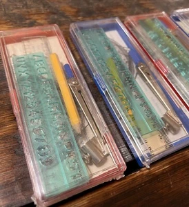 Juego de instrumentos matemáticos vintage de 9 piezas: lote de 5 juegos; nuevo sellado - Imagen 1 de 7