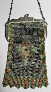BOLSO DE MALLA DE ESMALTE WHITING & DAVIS - BOLSO DE NIÑA CON ALETAS - TONO PLATEADO - ¡ENVÍO GRATUITO EN EE. UU.! - Imagen 1 de 9