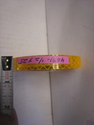 CINTA REFLECTANTE ROLLO ORO AMARILLO ÁMBAR MARCA 3M # 4091 1/2" X 25' CORTE PERSONALIZADO Foto 1 de 4