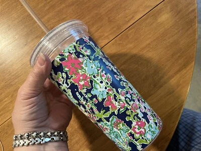 "Vaso de viaje con pajita Lily Pulitzer 7 1/4"""  Foto 1 de 4