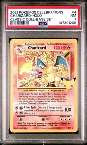 CHARIZARD 4 CELEBRATIONS PSA 7 Classic Graded Slab Pokemon Card English - Picture 1 of 2