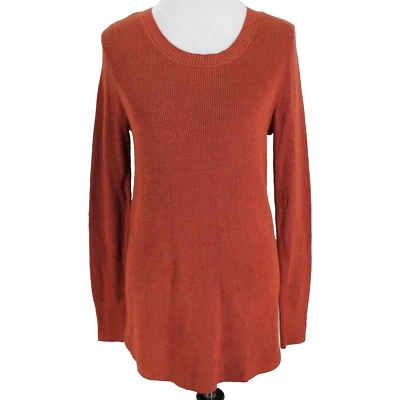 Suéter túnica Natural Reflections para mujer talla M óxido manga larga dobladillo redondeado Foto 1 de 4
