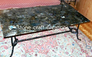 48"x24" Labradorite Bars & Kitchen Slab Dining Table Top Slab Indoor Outdoor Art - Picture 1 of 7