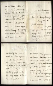1880 1a GUERRA BÓER Oficina Colonial, Robert Bickersteth a Sir Henry Ponsonby - Imagen 1 de 2