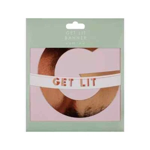Git Lit Pink Banner Party 6.5 pies de largo - Imagen 1 de 1