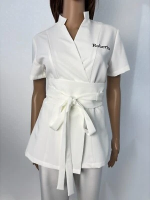 Luxurious healthcare professional tunic and trousers with embroidery, with an ad - Image 1 of 4
