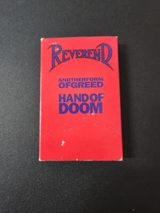 VINTAGE 1990 CASSETTE TAPE SINGLE REVEREND ANOTHER FORM OF GREED HAND OF DOOM - Picture 1 of 4
