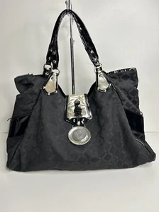 Vintage Versace Large Shopping Bag Medusa Satchel Black - Picture 1 of 14