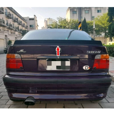 Painted Black L Look For BMW E36 323is 2DR Coupe Rear Trunk Lip Spoiler Wing Foto 1 de 4