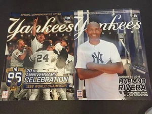 NY YANKEES 1996 World Series 20th MARIANO RIVERA DAY Program 8/13 8/14/16 - Picture 1 of 1