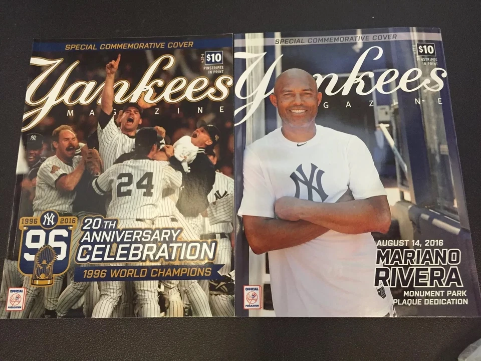 NY YANKEES 1996 World Series 20th MARIANO RIVERA DAY Program 8/13 8/14/16 - Image 1 of 1
