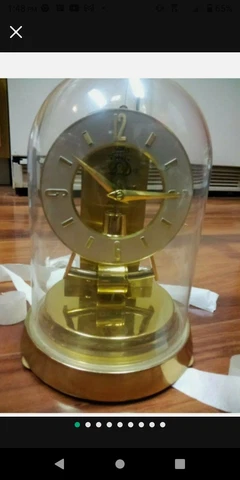 Kundo Kieninger & Obergfell German Brass Electronic Battery Domed Mantel Clock Cover