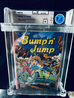 Brand New,factory sealed. WATA 7.5 SEAL A NES game of Bump 'n' Jump. Hanger tag. - Image 1 of 2