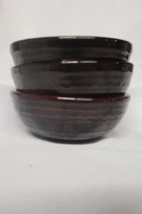 3 Marcrest Brown Dot and Daisy Cereal, Salad, Soup Bowls (81) - Imagen 1 de 4
