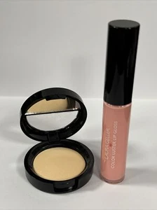 Laura Geller Baked Original Highlighter in French Vanilla 1.8g & Pink Cake Gloss - Picture 1 of 8