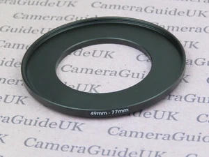 49mm to 77mm Male-Female Stepping Step Up Filter Ring Adapter 49mm-77mm - Picture 1 of 2