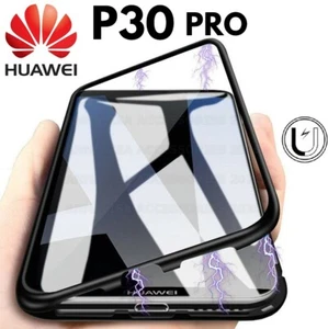 COVER MAGNETICA Per HUAWEI P30 PRO CUSTODIA PROTEZIONE RETRO VETRO TEMPERATO - Zdjęcie 1 z 8