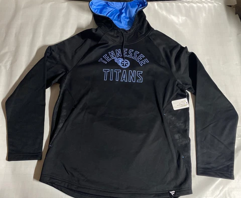 NWT TENNESSEE TITANS Hoodie Sweatshirt MENS LARGE Black Hooded NFL US SELLER Cover